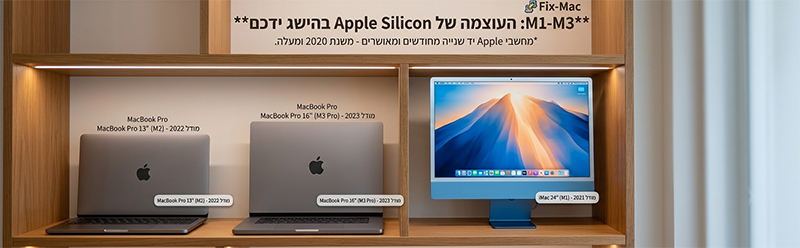 תמונה של מקבוקים למכירה יד שניה בפיקס מק מחשבים, מקבוק פרו, אייר וגם נייח איימק מק סטודיו